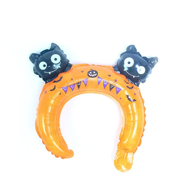 Halloween Hoop Cartoon Aluminum Balloon Balloon Festival Party Children's Toys Cosplay Headband Balloons