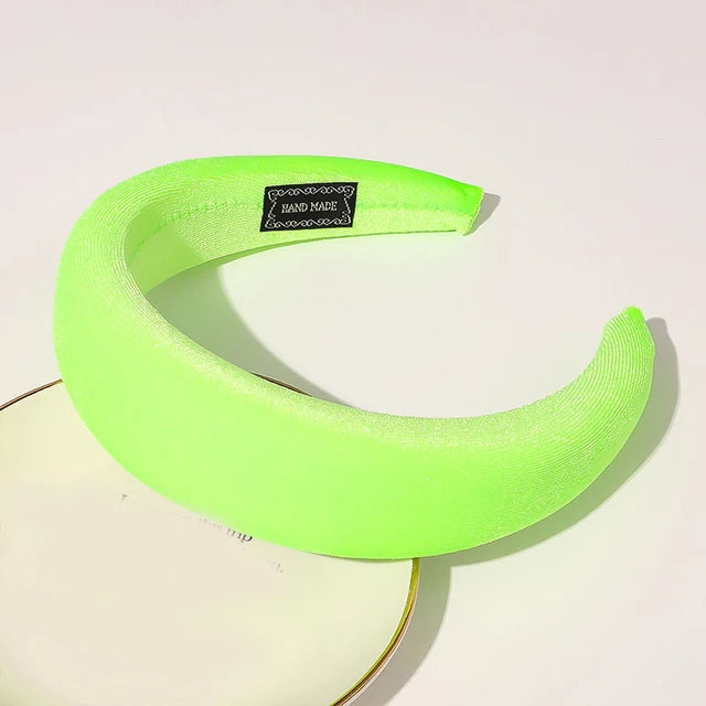 Women Thick Velvet Head Hoop Multi Colors Padded Headbands Wide Elastic Hair Hoops Sponge Hairband Fashion Hair Accessories