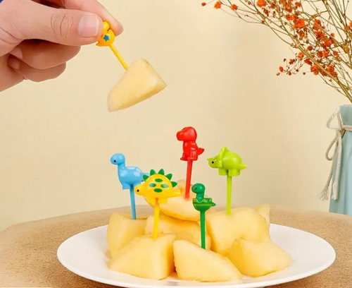 Cartoon fruit fork set, bento stick, children's animal dim sum decoration stick, fruit stick